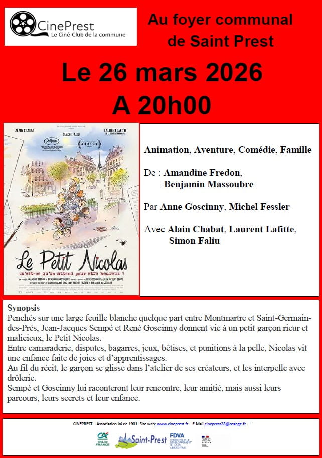 Cinéprest - Projection de film - Le petit Nicolas