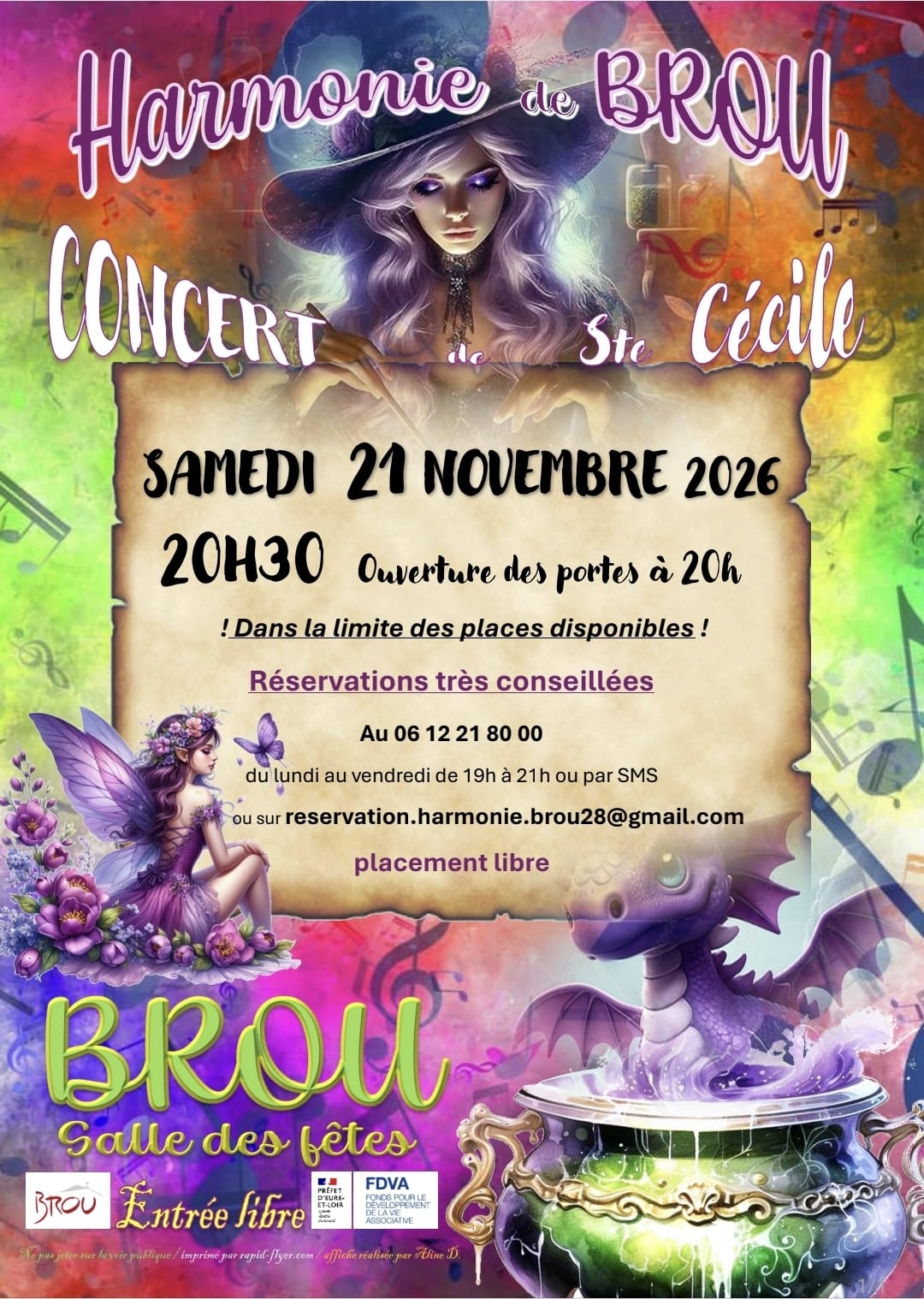 Affiche - Concert Harmonie de Brou - Novembre 2026